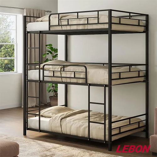 8. Giường sắt 3 tầng LEBON Fason Gen 1 H637T