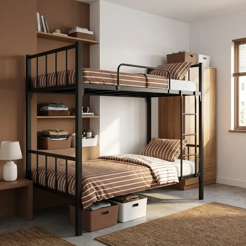 Tối ưu diện tích gấp 2 lần với giường tầng sắt cao cấp LEBON